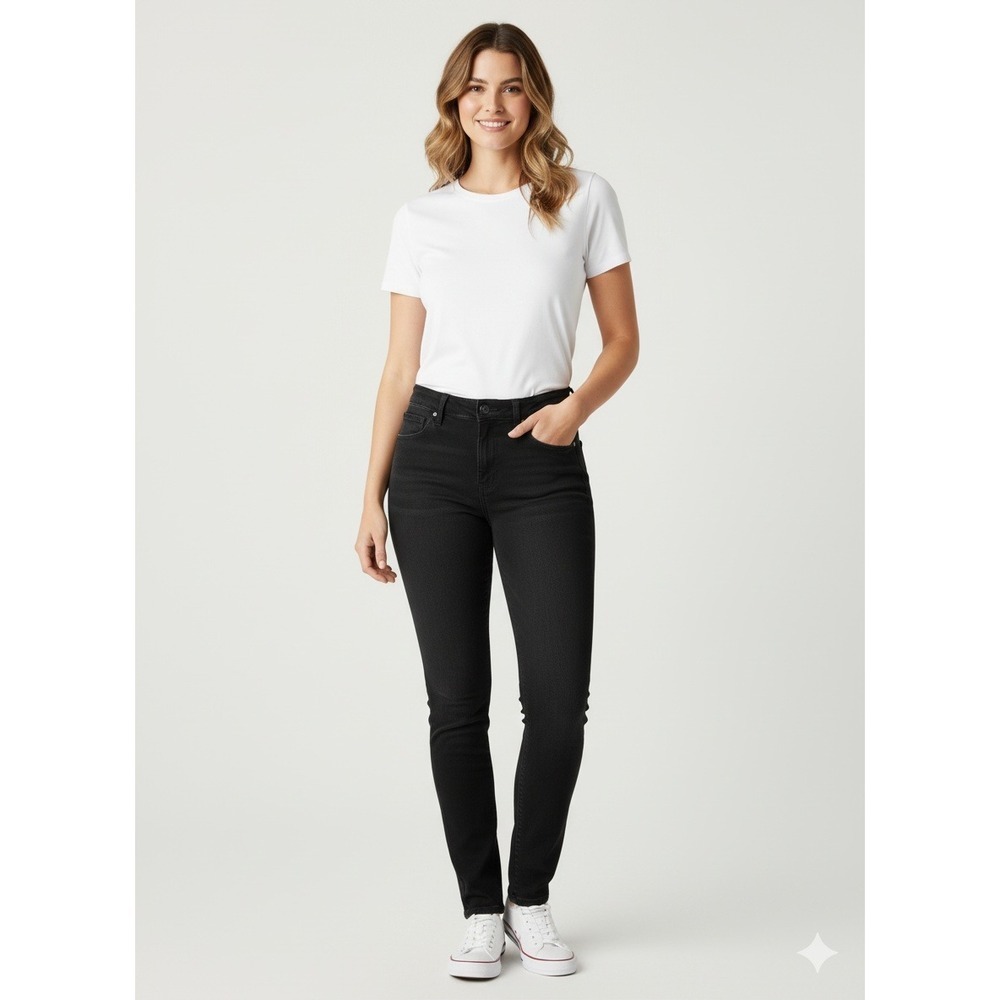 Calvin‎ Klein Jeans Womens Black Denim Pants Size 14 Classic Style